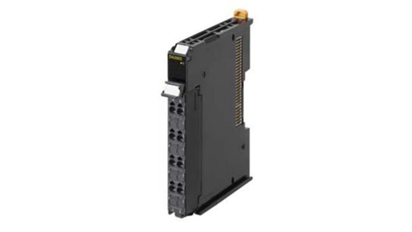 Omron NX-DA3603: Modulo uscita analogico ad alta velocità per CJ PLC e unità CPU serie NX. Design affidabile, 4 uscite, risoluzione 1/30000.