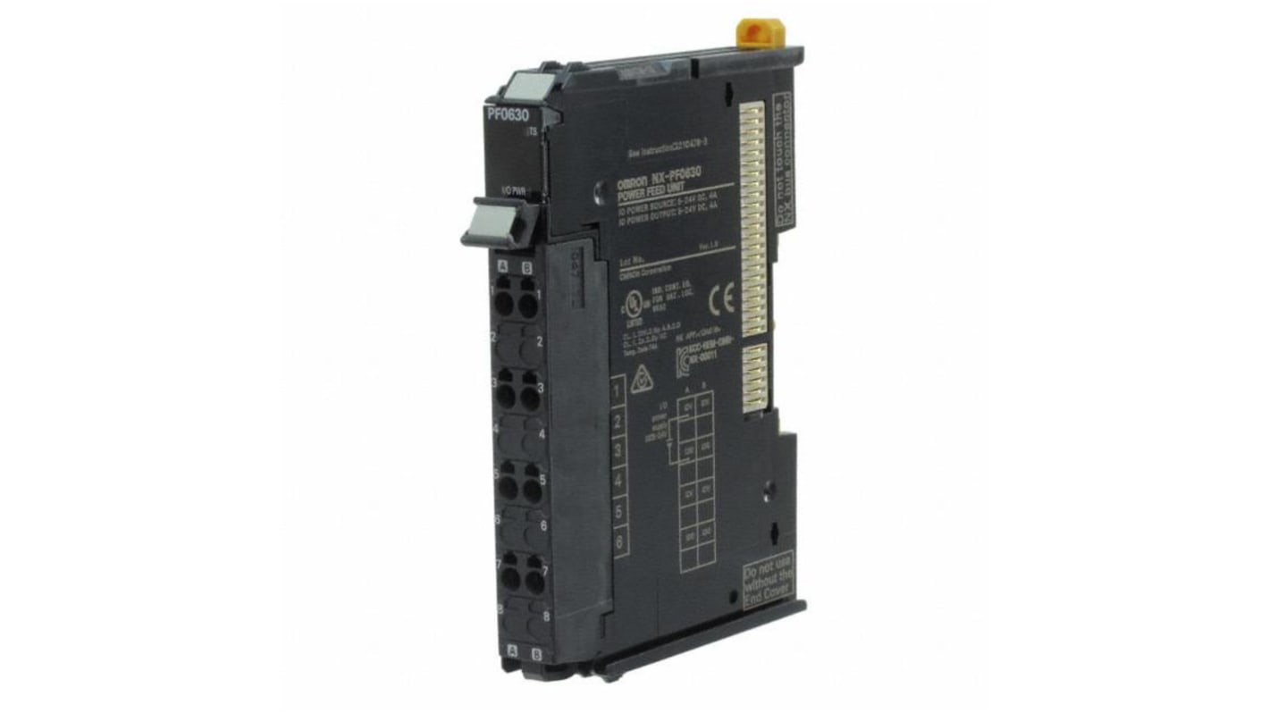 Modulo di distribuzione alimentazione Omron NXPF0630, 4 A, dimensioni 12 x 71 x 100 mm, progettato per unità CPU serie NX.