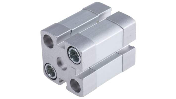 Cilindro pneumatico Festo ADN-16-5-A-P-A, doppio effetto, foro 16mm, corsa 5mm, montaggio versatile, dimensioni 29 x 29 x 44.7mm.