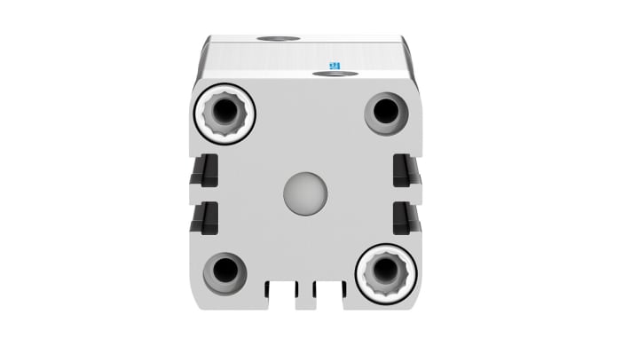 Cilindro pneumatico doppio effetto Festo ADN324040A, foro 32mm, corsa 40mm, attacco G 1/8, robusto in alluminio anodizzato.