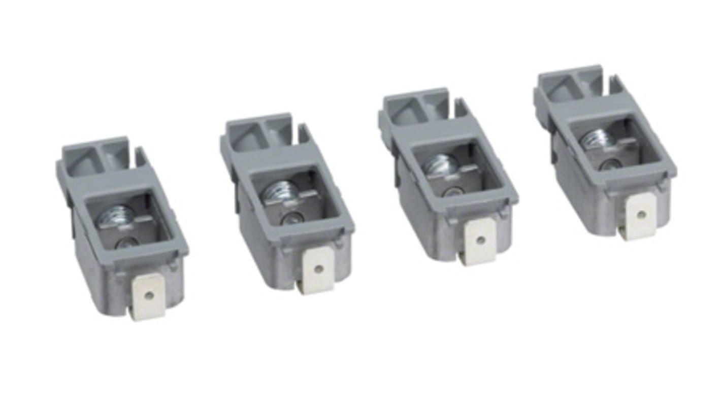 Terminale collare Hager HYA006H, montaggio a pannello, 4 poli, corrente nominale 160 A, per interruttori automatici serie HXA.