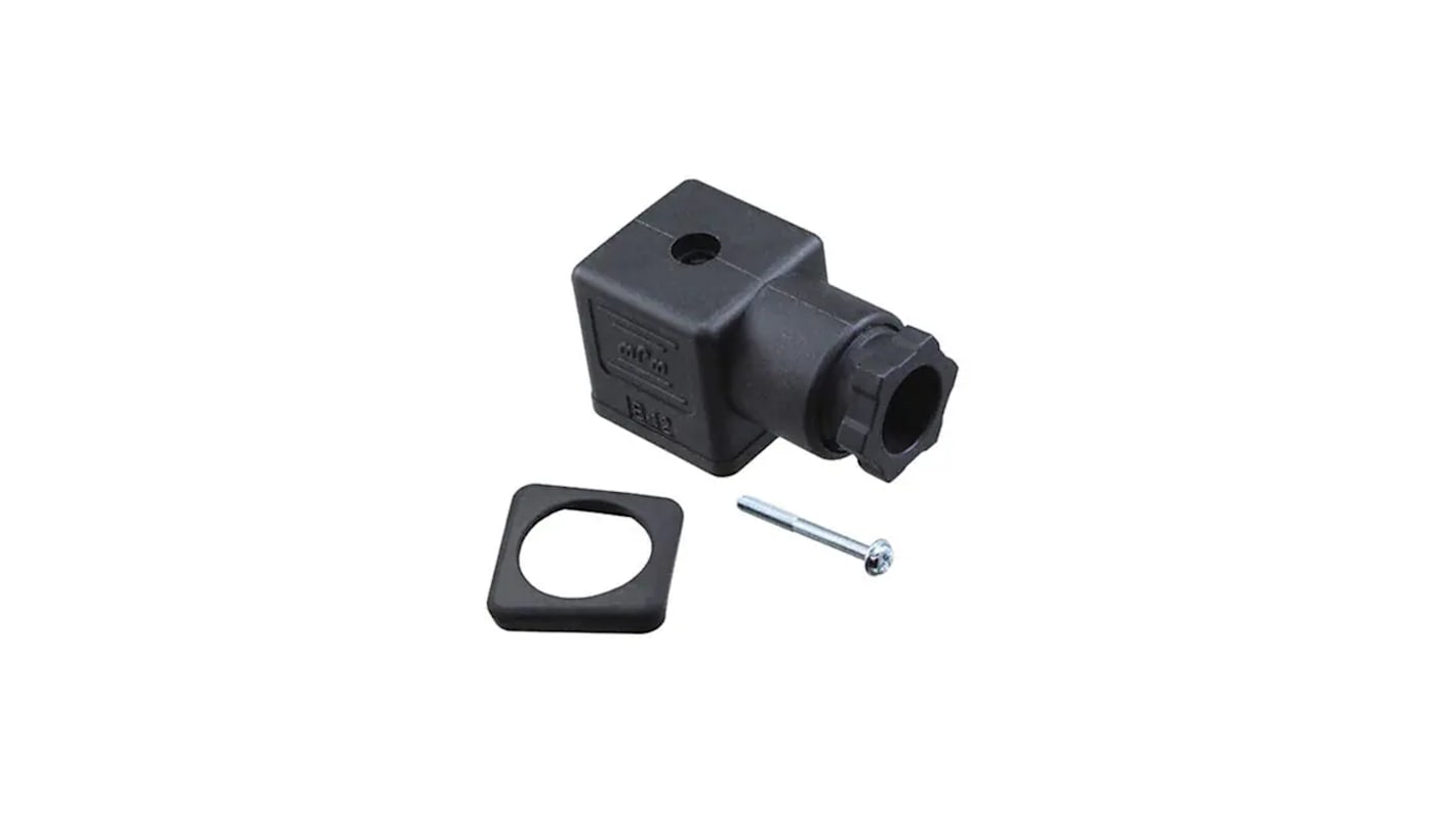 Connettore solenoide Molex 121023-0278, DIN 43650 A, 2 poli + terra, IP65/IP67, montato, tensione 250 V c.a., 16 A.