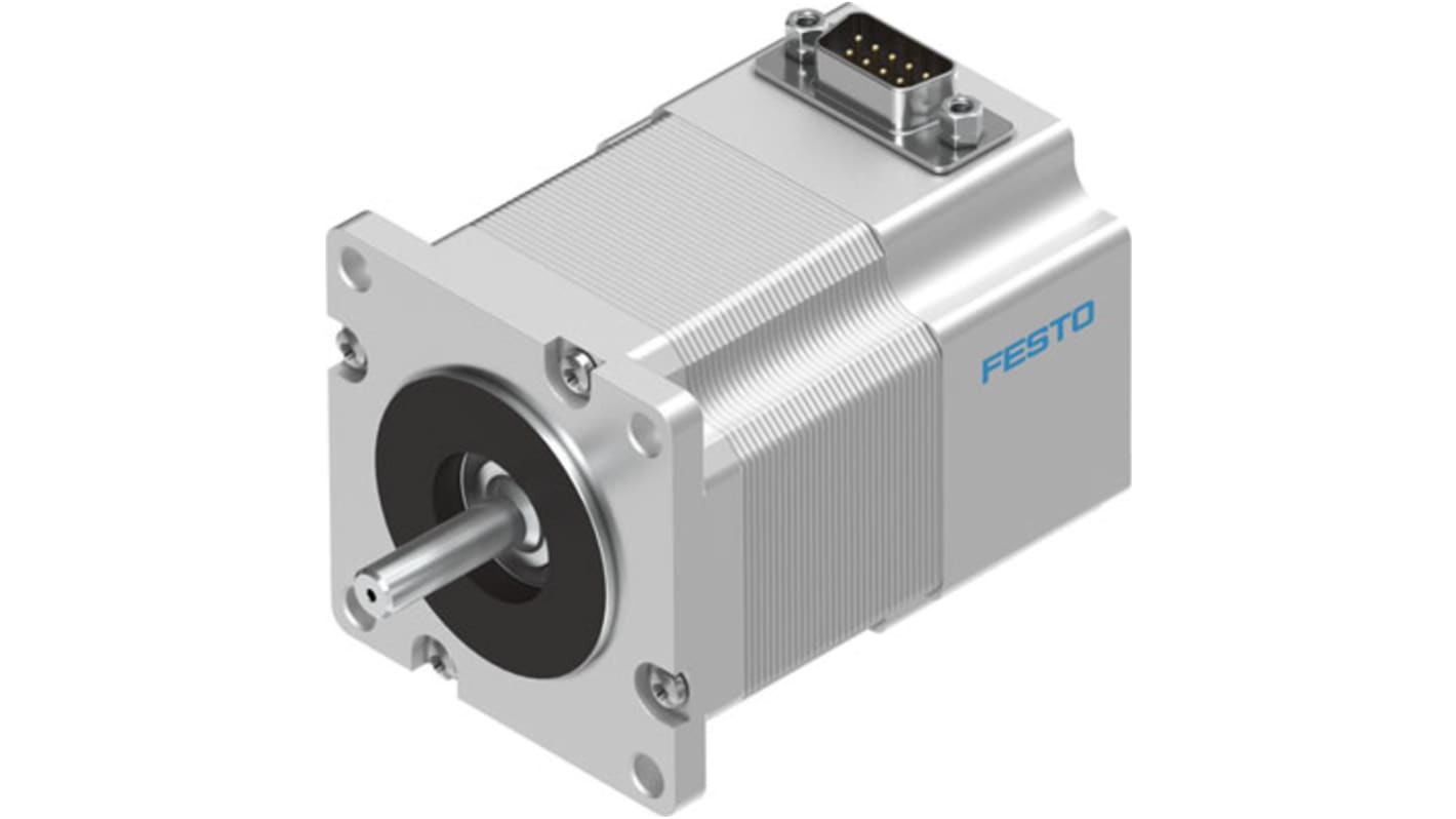 Motore passo-passo ibrido Festo EMMS-ST-57-S-S-G2, coppia di tenuta 0.8 Nm, dimensioni 20.6 mm x 73.5 mm, grado di protezione IP54.