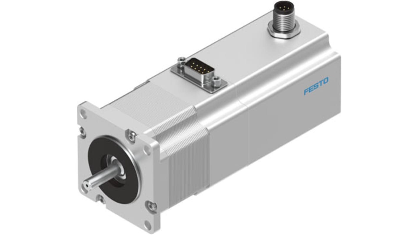 Motore passo passo ibrido Festo EMMS-ST-57-S-SEB-G2, angolo di passo 1.8°, tensione 48 V, corrente 5 A, profondità 138 mm.