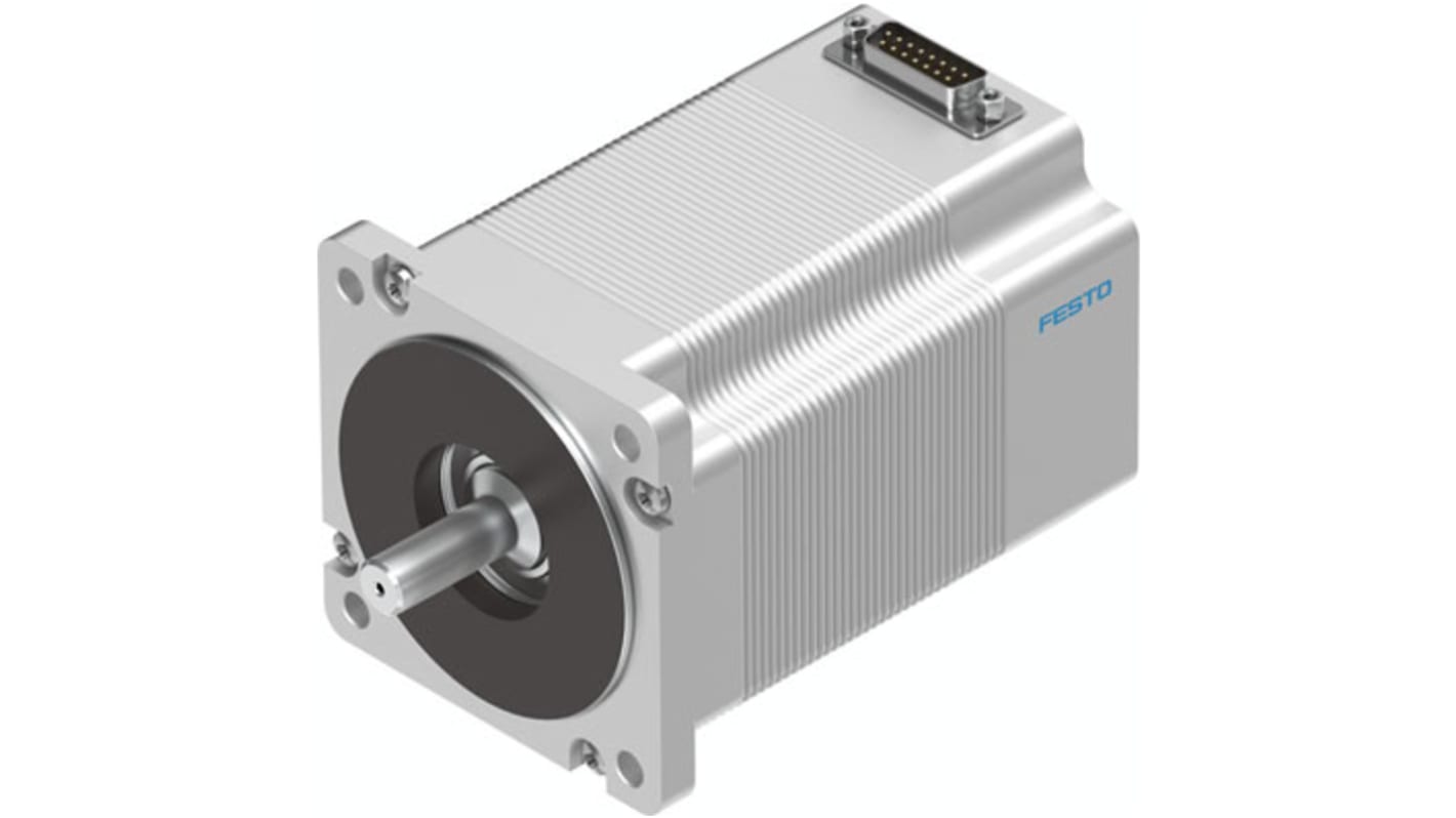 Motore passo-passo ibrido Festo EMMS-ST-87-M-S-G2, coppia 5,9 Nm, velocità 550 giri/min, grado di protezione IP65.