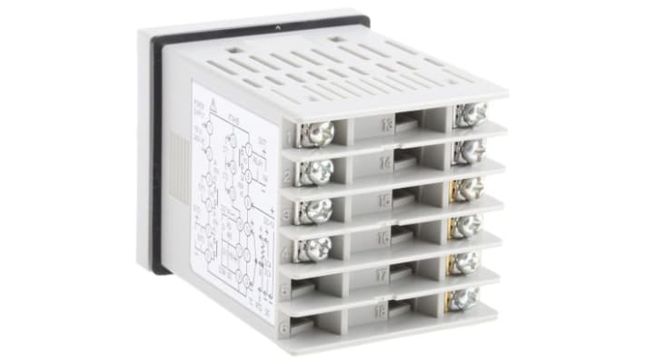 Termoregolatore PID Panasonic AKT4B211100, 24 V/100-240 V, 3 uscite relè, IP66, montaggio a pannello, dimensioni 48 x 59.2 mm.