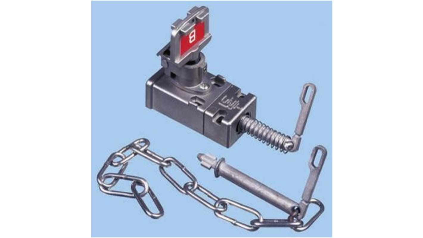 Interruttore di interblocco di sicurezza a chiave Allen Bradley Guardmaster 440T, in acciaio inox, dimensioni 119x48.5x27.4 mm.