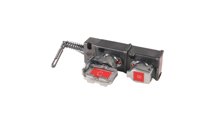 Interruttore di interblocco di sicurezza a chiave Allen Bradley Guardmaster, dimensioni 119 x 48,5 x 27,4 mm, struttura in acciaio inox.
