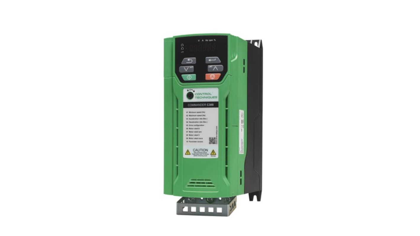 Inverter Control Techniques C300-03200100, 2,2 kW, 3 fasi, montaggio a pannello, dimensioni 90x160x226 mm.