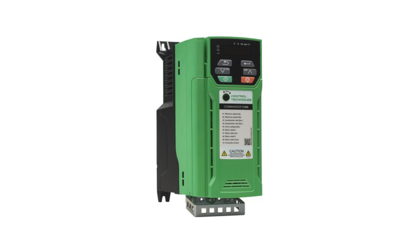 Inverter Control Techniques C300-03400056, 2,2 kW, 3 fasi, montaggio a pannello, dimensioni 90x160x226 mm.