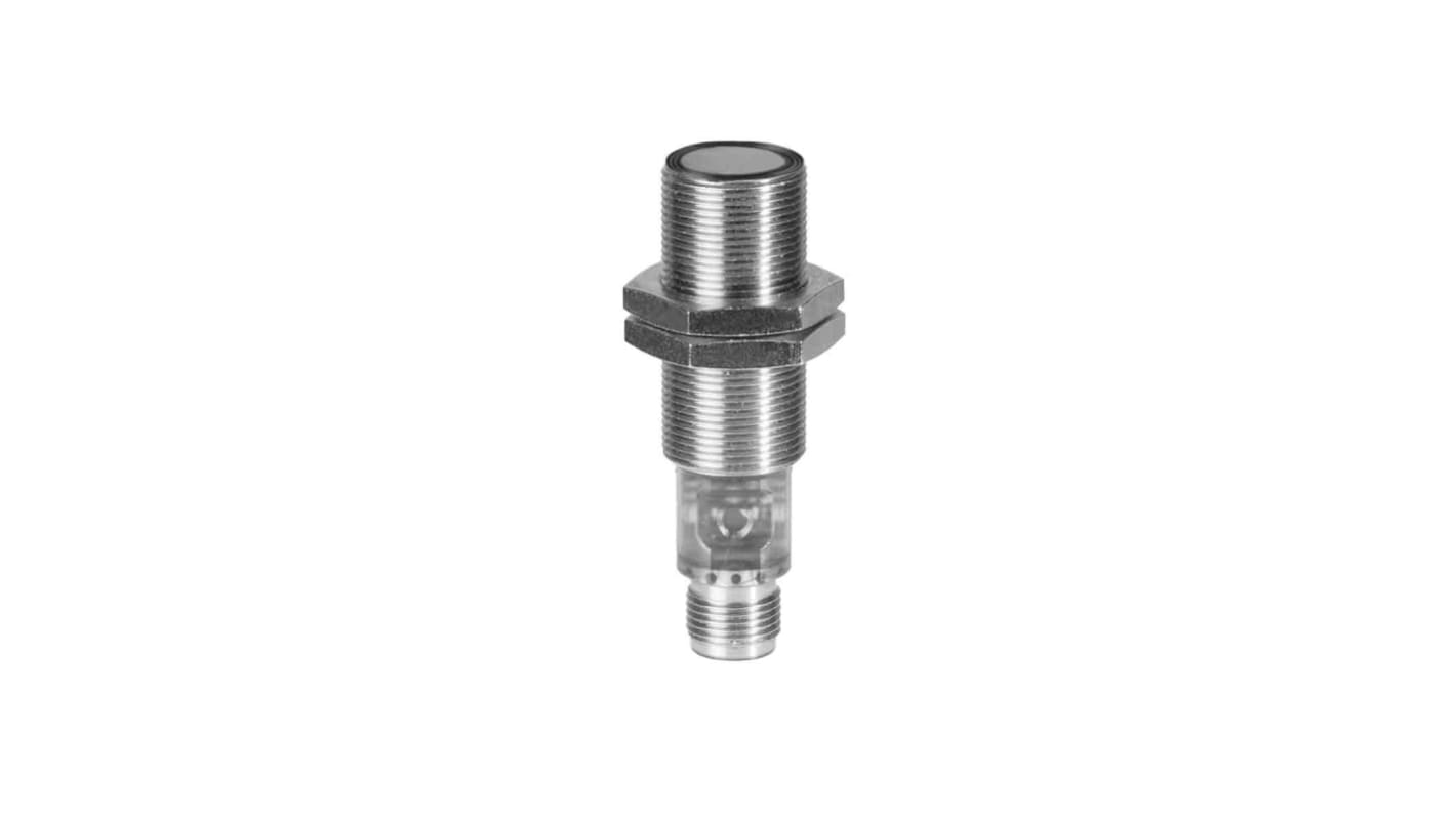 Baumer UR18.DA0.2-IAMJ, sensore di prossimità cilindrico analogico push-pull, M8 x 1, rilevamento oltre 100 mm, IP67.