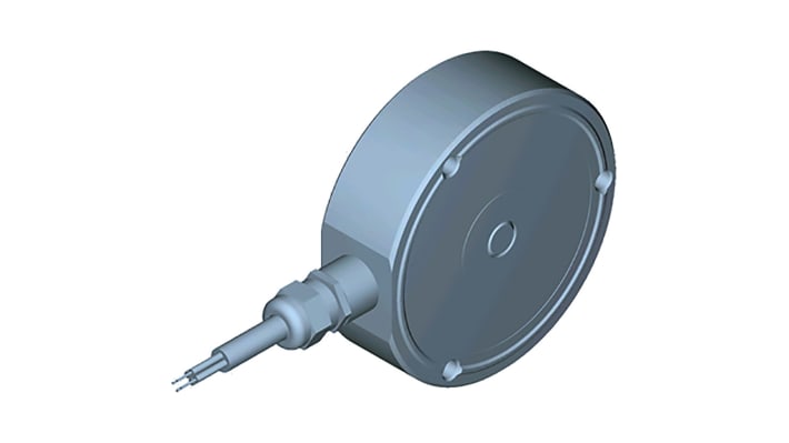 Cella di carico Siemens 7MH5113-4PD00 per compressione, carico nominale 5 t, acciaio inox, Ø 80 mm, IP66/IP68. Montaggio rapido con SIWAREX.