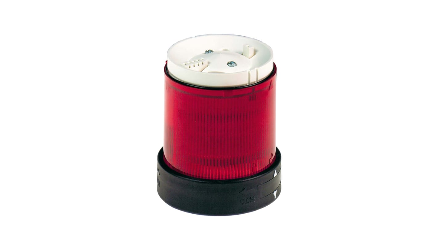 Torretta di segnalazione Schneider Electric XVBC2B4D - Rosso 24V ca/cc Ø70mm h63mm IP65 LED - Ideale per segnalazioni chiare.
