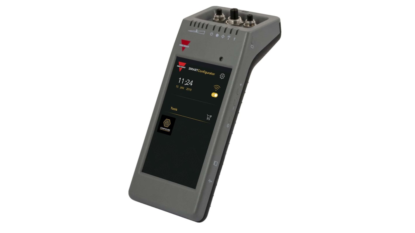 Software Carlo Gavazzi SCTL55 per sensori IO-Link, display touchscreen HD 5,5", alimentazione autonoma, Wi-Fi integrato.