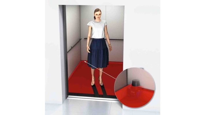 Scanner laser di sicurezza Sick TIM100-3010200, modello TiM1xx, rilevamento fino a 15,7 m², dimensioni 75,8 x 60 x 60 mm.