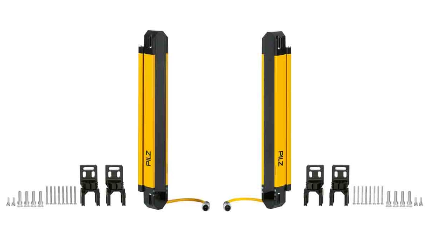 Pilz 632082, barriera fotoelettrica PSEN opII4F, risoluzione 14mm, altezza protezione 450mm, distanza rilevamento 0.2-8m.