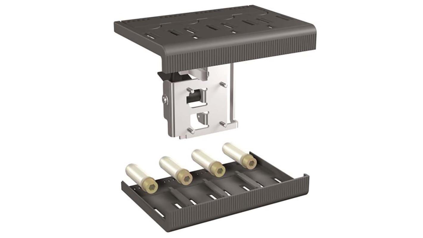 Kit di conversione ABB 66278 per SACE Tmax XT, con accessori di montaggio a 3 pezzi per collegamento a innesto.