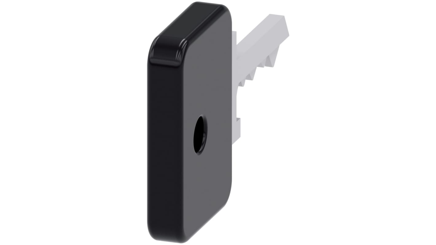 Chiave per interruttore a chiave Siemens SIRIUS ACT, in metallo e plastica, resistente a polvere e oli, colore nero.