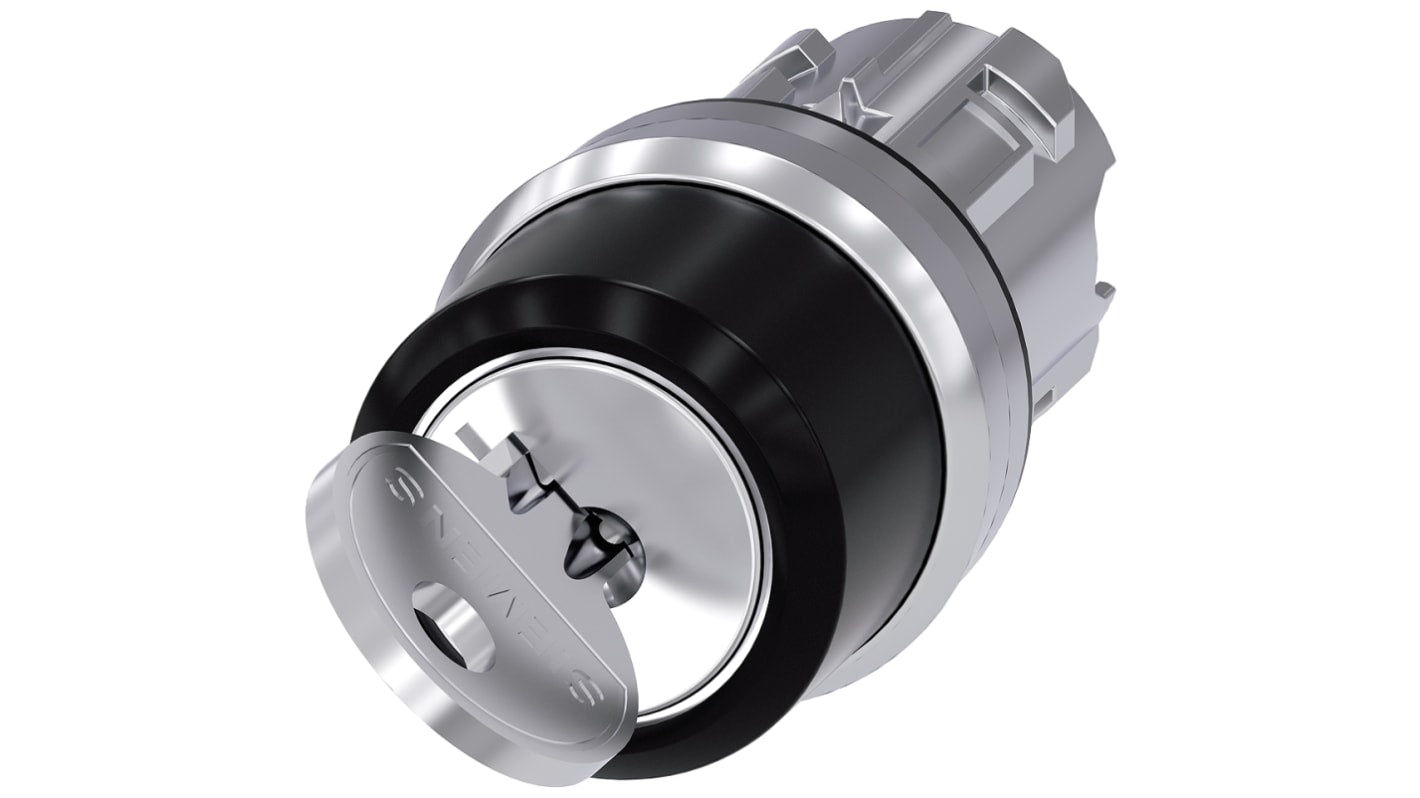 Interruttore a chiave Ronis Sirius ACT 22mm metallo 2 tasti 2 posizioni 3SU1050-4CF11-0AA0, protezione IP66/67/69K. Ideale per ambienti industriali. Compatibile con PROFINET e AS-Interface.