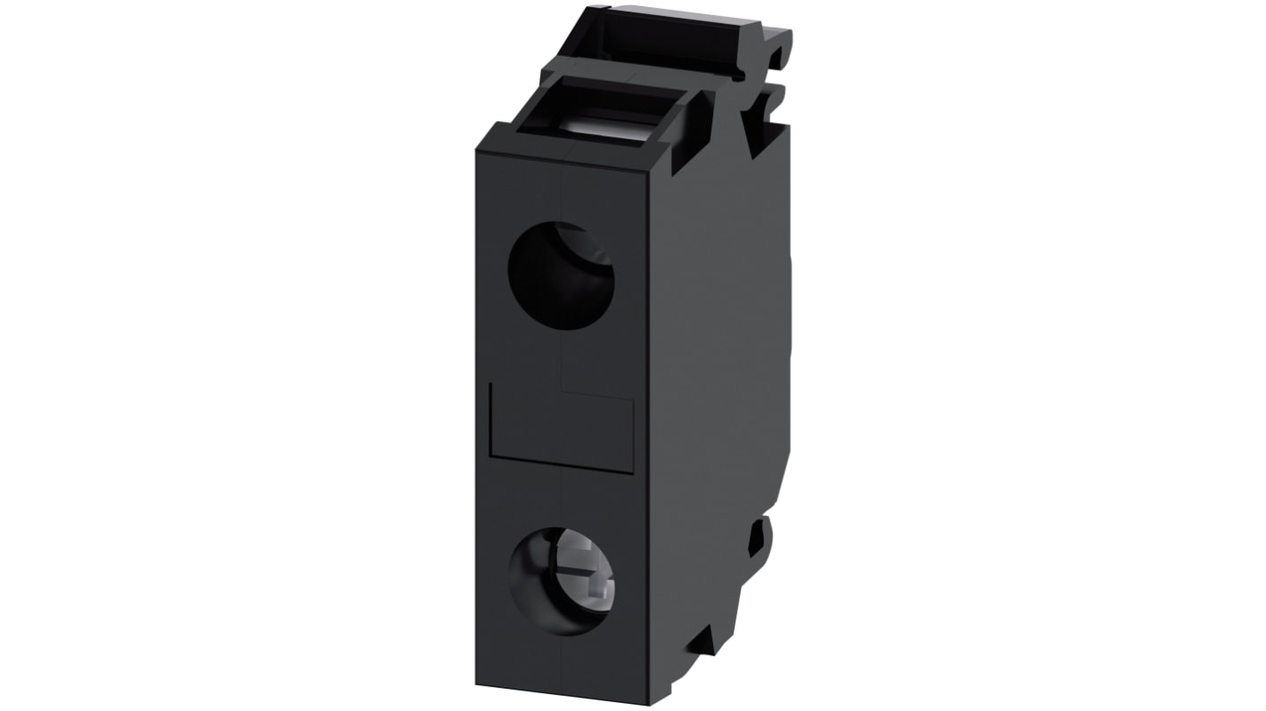 Morsettiera Siemens 3SU1400-1DA10-1AA0, tipo a vite, colore nero, per montaggio su piastra anteriore, resistente a polvere e oli.