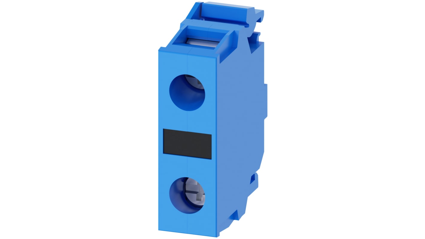 Morsettiera Siemens 3SU1400-2DA50-1AA0, robusta in metallo e plastica, per cablaggio industriale, installazione snap-on.