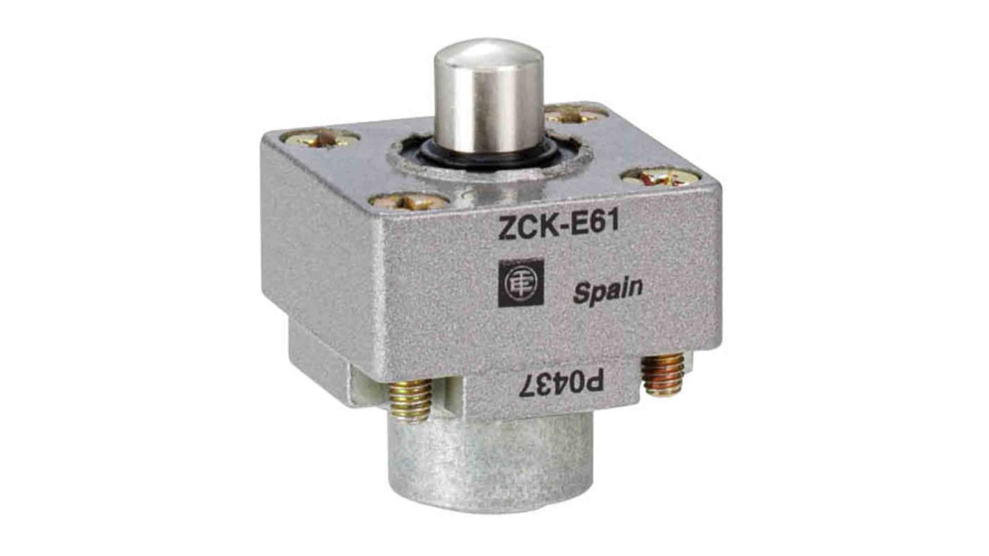 Interruttore di fine corsa Telemecanique Sensors ZCKE616, testa in metallo, operante da -40 a 0 °C, per applicazioni industriali.