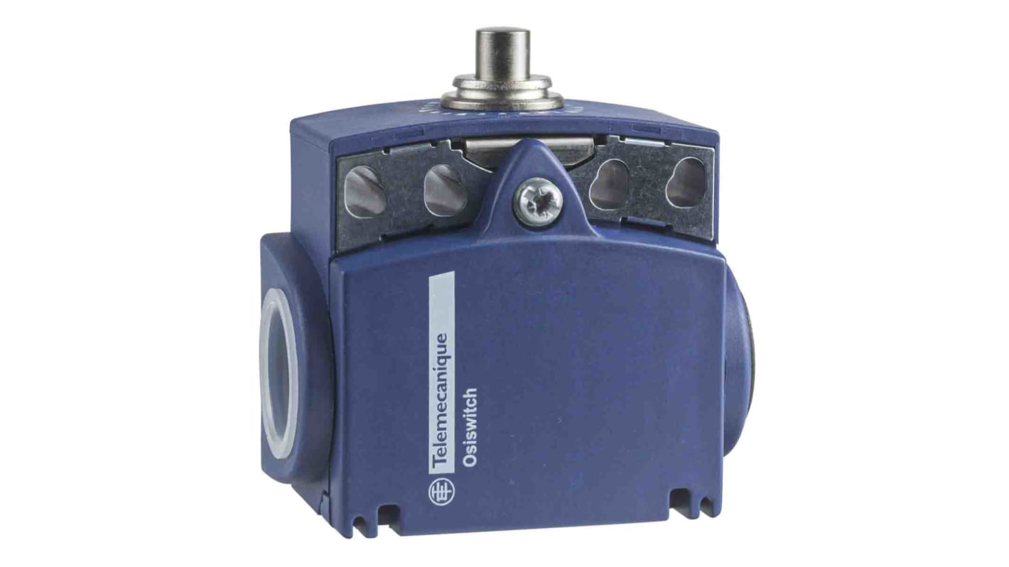 Interruttore di fine corsa Telemecanique Sensors XCKT2110G11 a stantuffo 1NC/1NA 240V 10A IP66/IP67 per applicazioni industriali.
