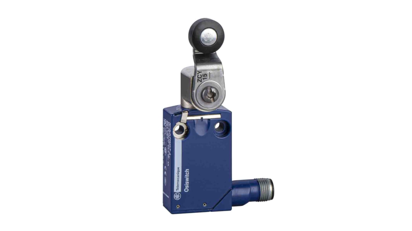 Interruttore di fine corsa a leva a rullo Telemecanique Sensors XCMD2115C12, 1NC/1NA, protezione IP66/IP67/IP68, dimensioni 30mm x 32.4mm x 116mm.