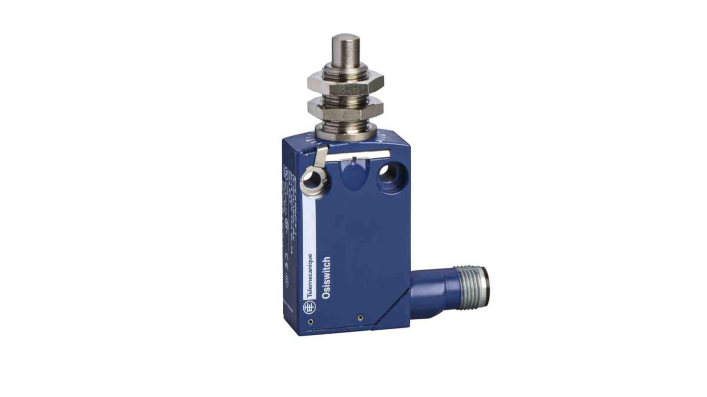 Interruttore di fine corsa Telemecanique Sensors XCMD21F0C12, stantuffo, 1NC/1NA, protezione IP66/IP67/IP68, montaggio a pannello.
