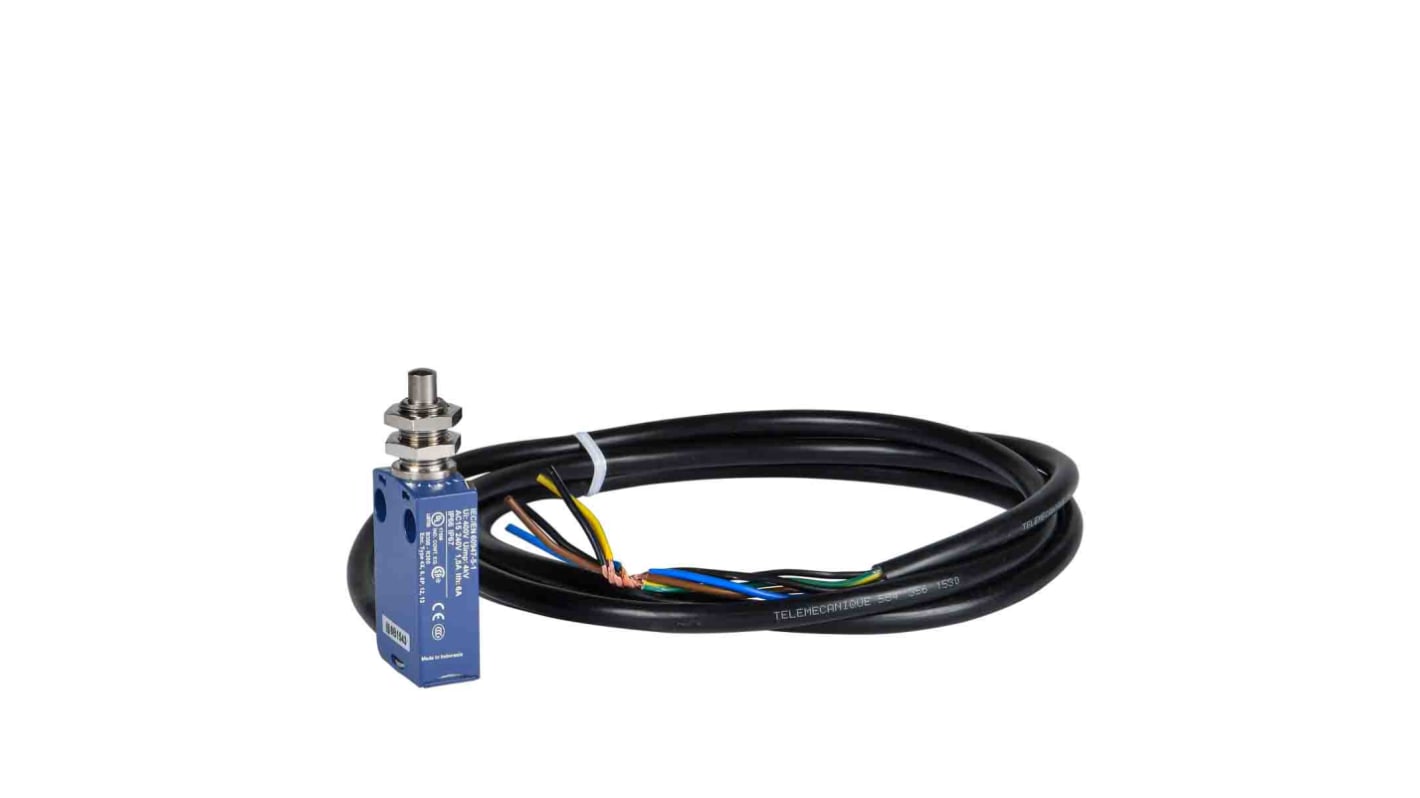 Interruttore di fine corsa Telemecanique Sensors XCMD25F0L1, stantuffo metallico, montaggio a pannello, protezione IP66-68.