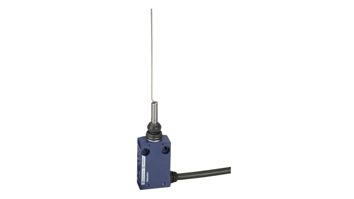 Interruttore di fine corsa Telemecanique Sensors XCMN2106L1, 1NC/1NA, IP65, dimensioni 30x16x182mm, temperatura -25°C/+70°C.