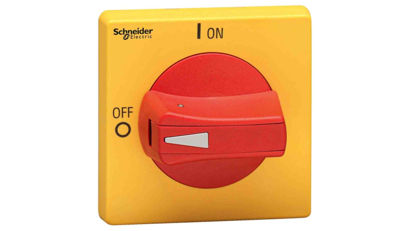 Manopola rotante Schneider Electric VLSH2H5RD per TeSys VLS, colore rosso, con albero di 5mm e grado di protezione IP65.