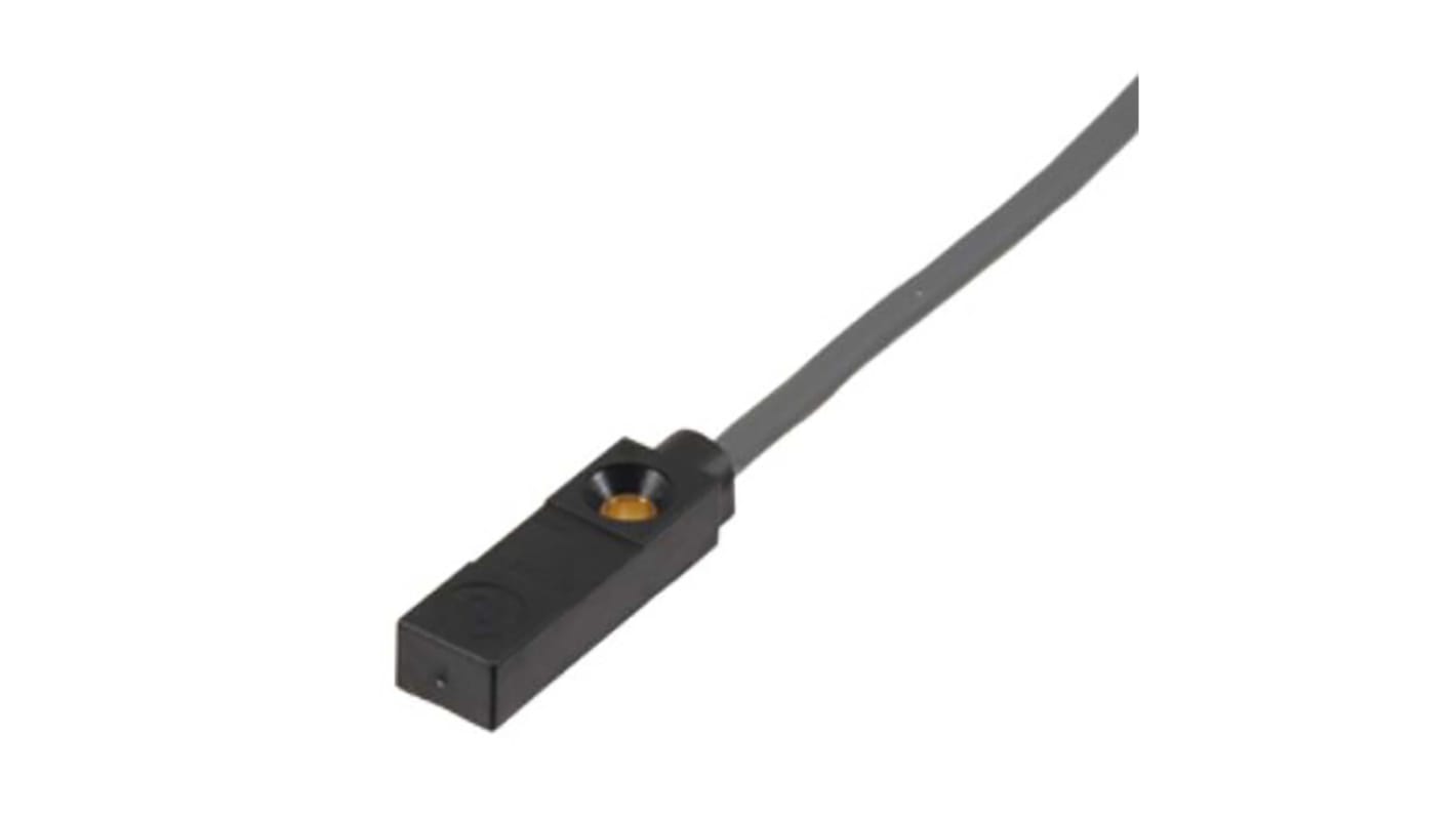 Sensore di prossimità NPN Omron TL-W3MC2 2M, rilevamento a 3 mm, dimensioni 25x10x6 mm, grado di protezione IP67.