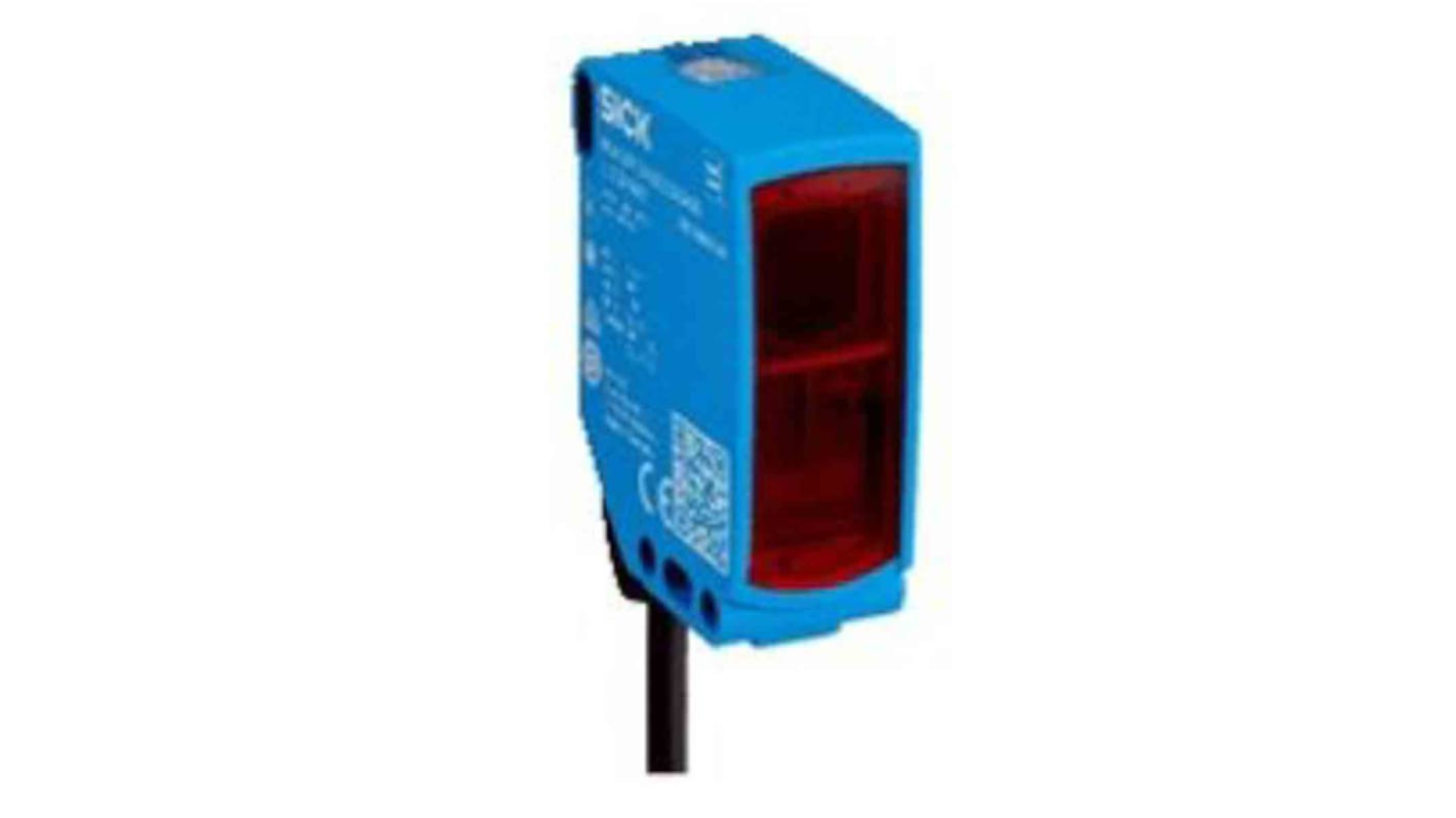 Sensore fotoelettrico Sick WLA16P-1H162100A00, rettangolare, rilevamento fino a 10 m, uscita NPN/PNP, interfaccia IO-Link.