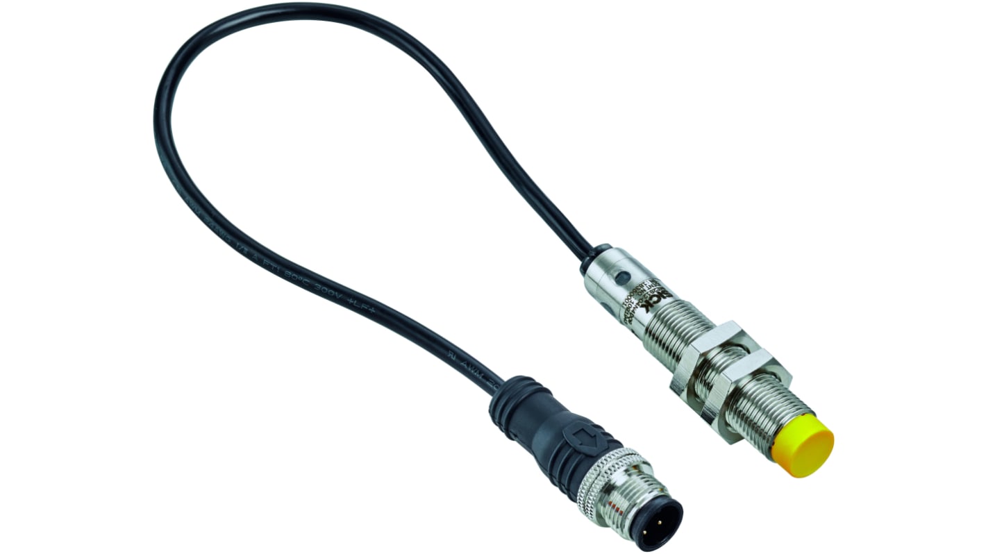 Interruttore di sicurezza senza contatto Sick IME2S12-04N4DQ9, 24V cc, contatti 2NO, IP67, dimensioni 12x63 mm, montaggio non a filo.