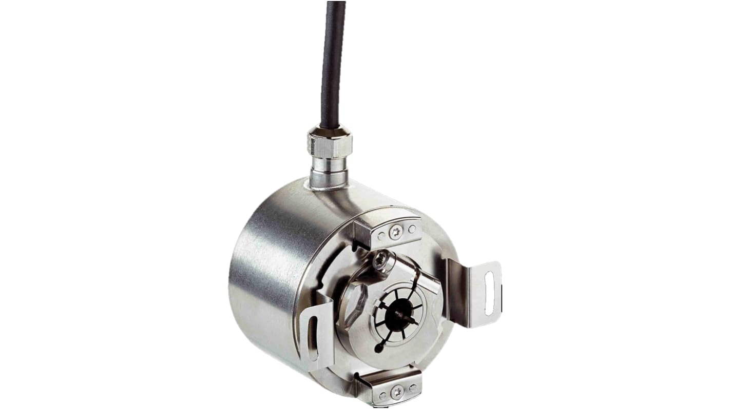 Encoder incrementale Sick DFS60I-BHPM65536, risoluzione fino a 65536 impulsi, albero cavo cieco 15mm, IP67, acciaio inox.