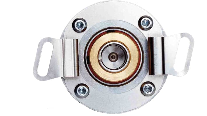 Encoder incrementale Sick DBS36E-BBEK01024, 1024 impulsi/giro, albero 8mm, uscita HTL, IP65, dimensioni 36x45.4mm, cavo 1,5m.