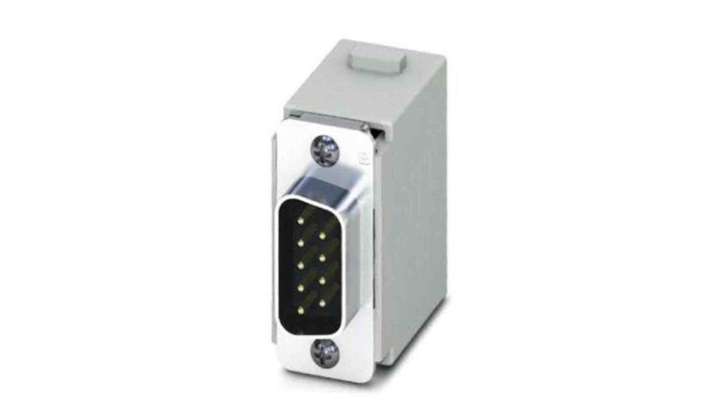 Modulo inserto maschio Phoenix Contact 1417309 serie HC 1A 9 vie per dati, 50V, -40 °C a 125 °C, grado di infiammabilità V0.