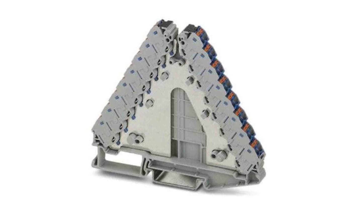 Blocco di distribuzione elettronico Phoenix Contact 32 vie 17.5A 250V - Cod. 3270227. Larghezza 8,3mm, collegamento a innesto per massima efficienza.