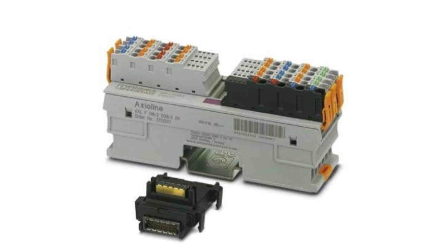 Modulo I/O digitale Phoenix Contact 2702071, 8 ingressi/uscite, dimensioni 129,9 x 35 x 54 mm, operante da -40 a +85 °C.