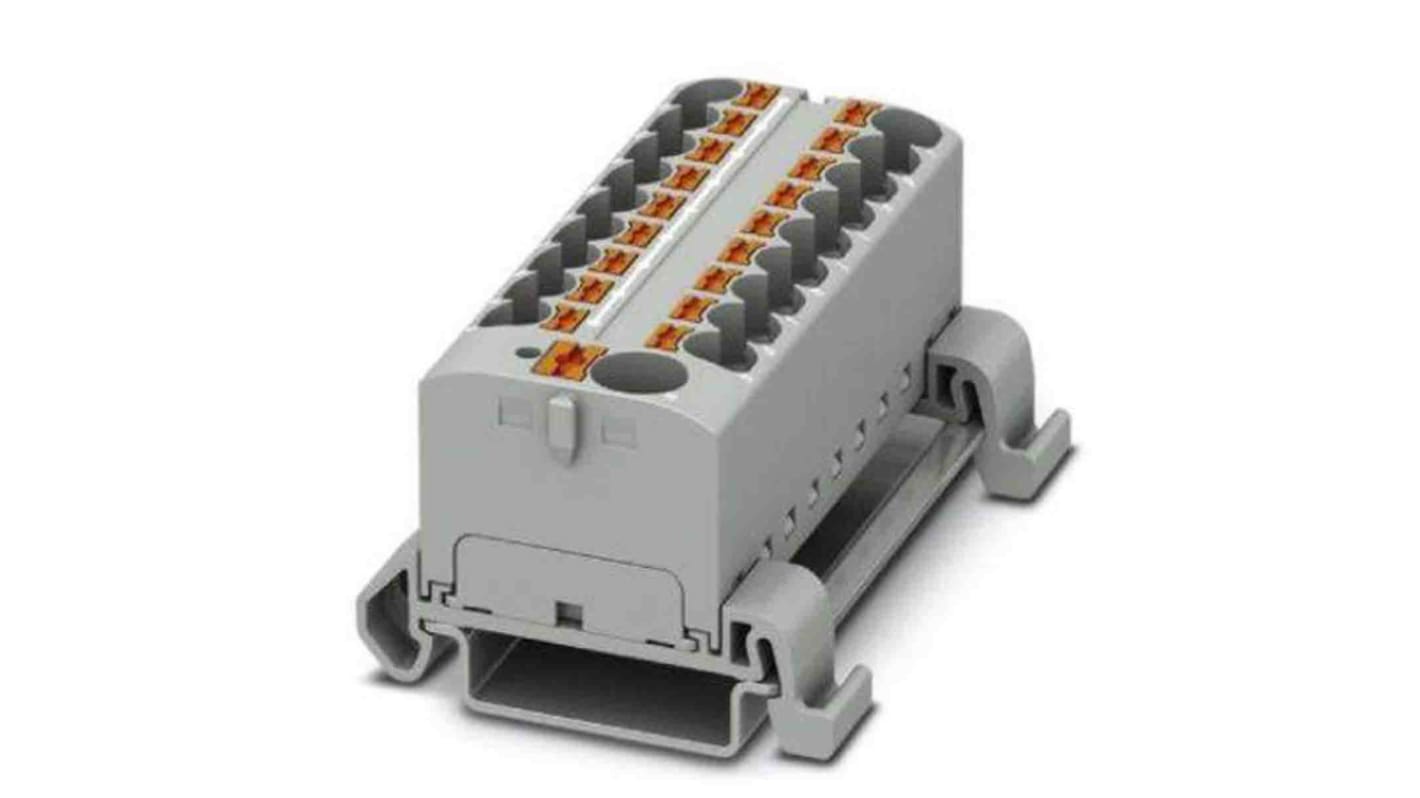 Blocco di distribuzione Phoenix Contact 3273768, 1 via, 32A, 800V. Montaggio su guida DIN, temperatura 60-85°C. Efficiente e versatile.