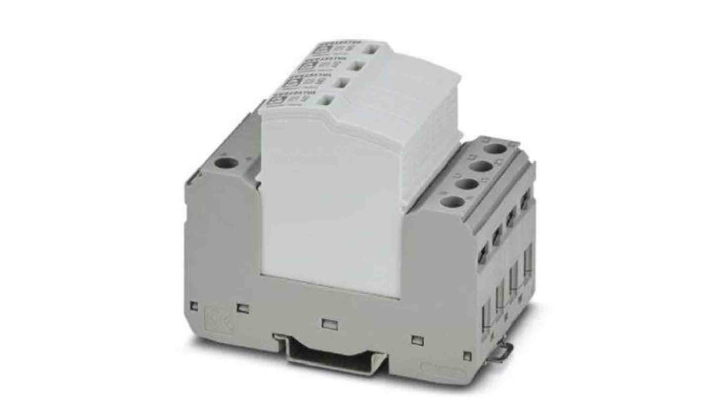 Phoenix Contact 1076468, limitatore di sovratensione per reti trifase, montaggio su guida DIN, corrente di scarica 20kA.