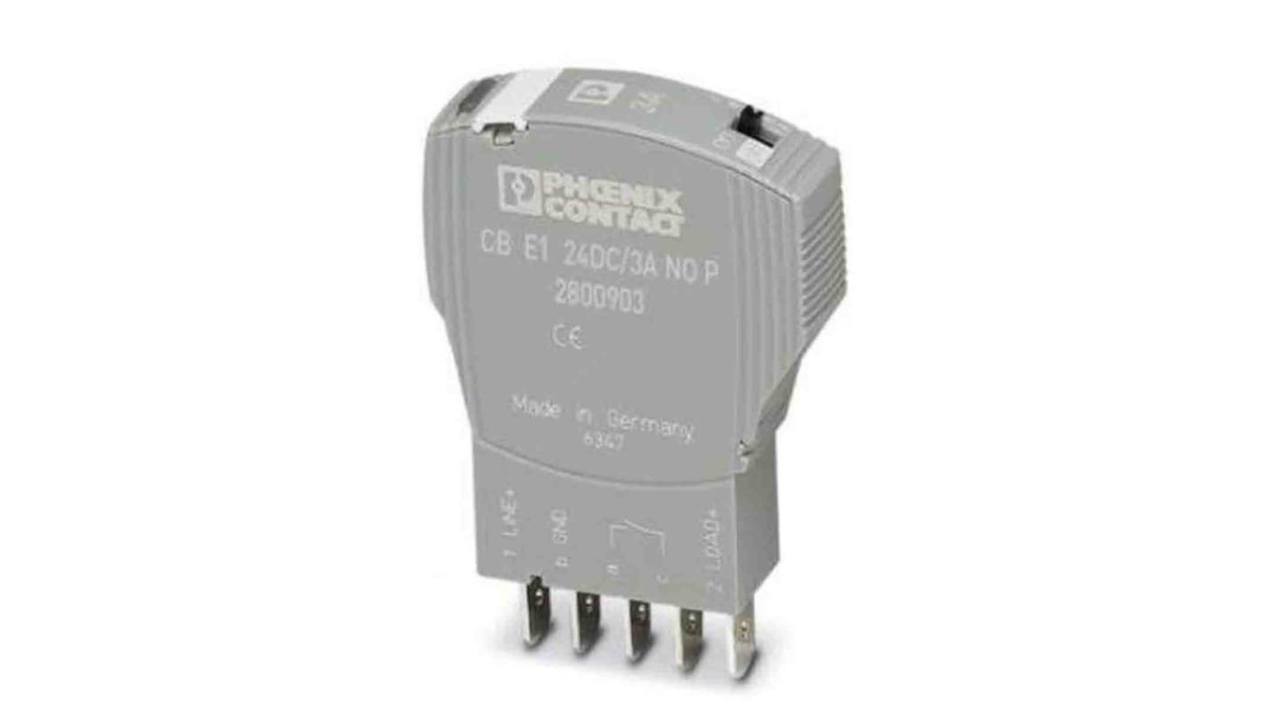 Interruttore di sicurezza elettronico Phoenix Contact 2800903, design compatto, corrente nominale 3 A, grado di protezione IP30.