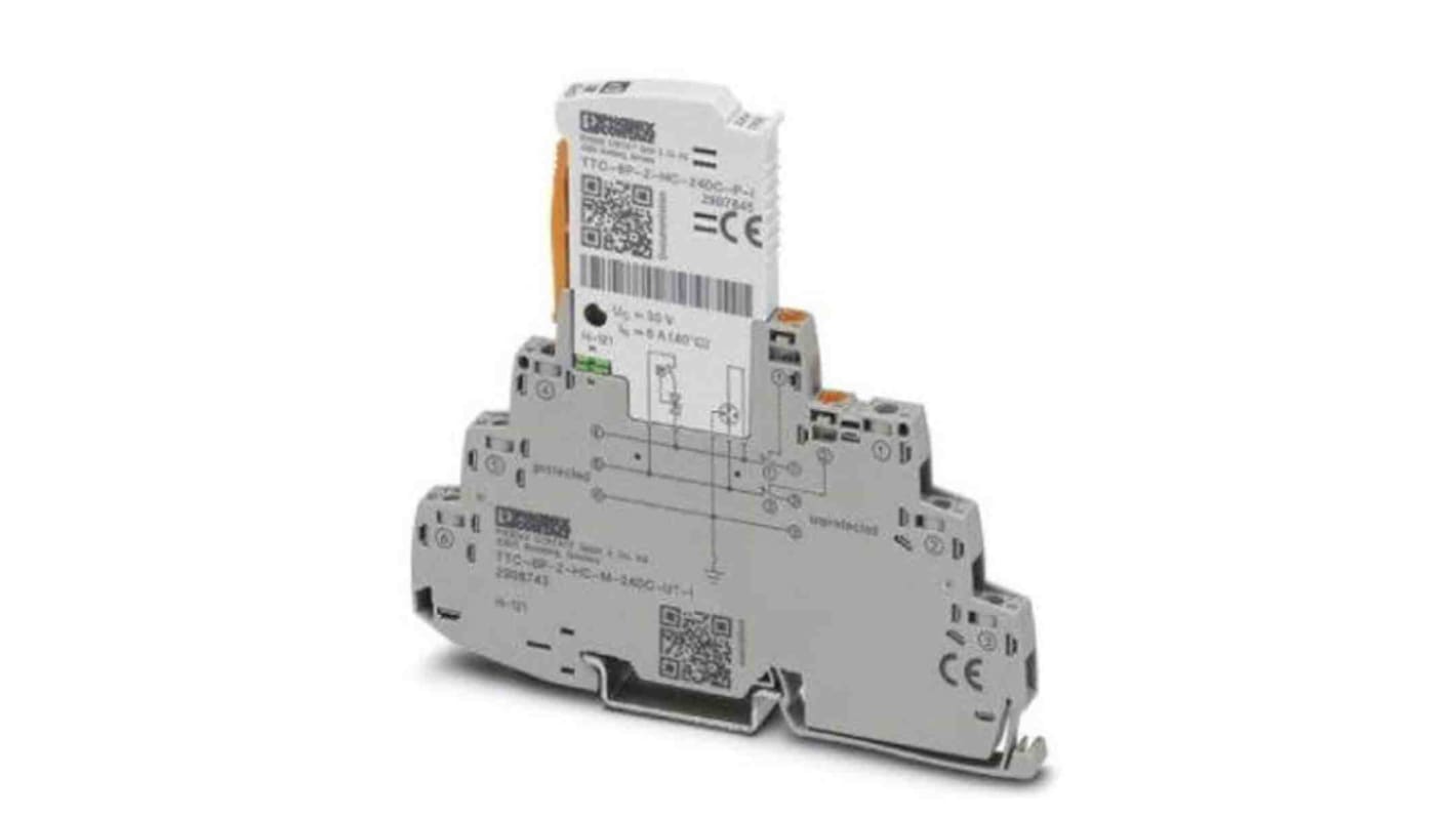 Phoenix Contact, modulo di protezione da sovracorrente per guida DIN, 5kA, IP20, temperatura -40 a 85°C, con indicatore di stato.