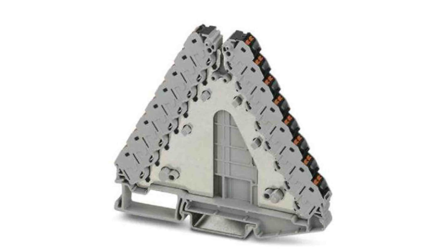 Blocco di distribuzione Phoenix Contact 32 vie, 17.5A, 250V - Cod. 3270159. Distributore di potenziale per marcatura messa a terra funzionale, compatto e facile da installare.