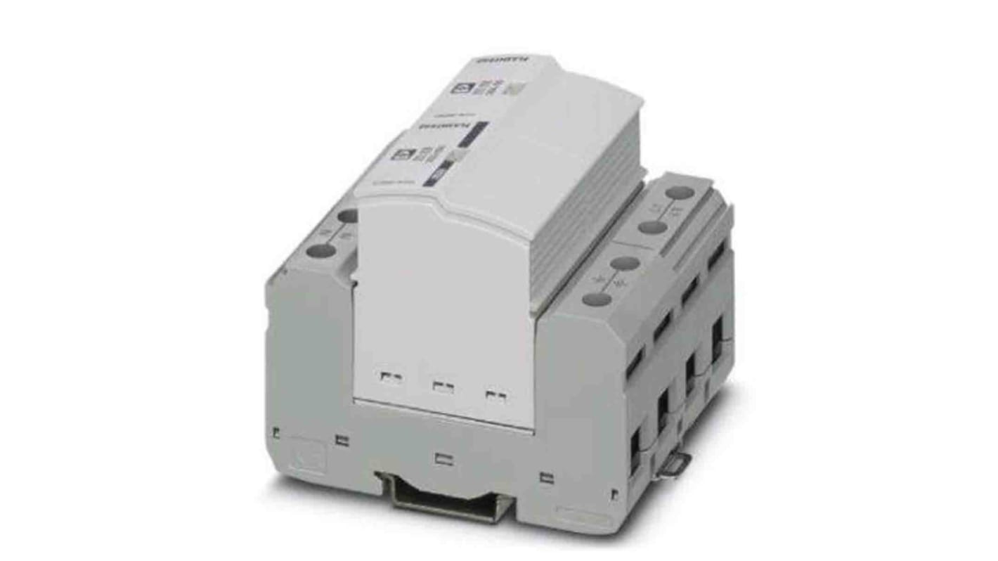 Phoenix Contact, protezione da sovracorrente per guida DIN, max 50kA, operativa da -40 a 80°C, corrente di scarica 100kA.