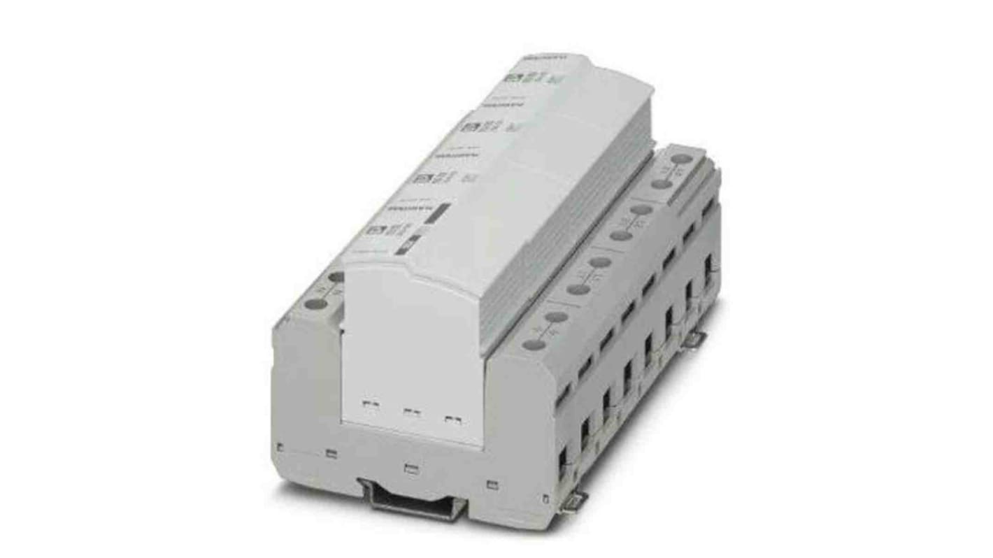 Phoenix Contact, limitatore di sovracorrente trifase per guida DIN, 50kA, 230/400 V, dimensioni 47mm, montaggio su guida DIN 40mm.