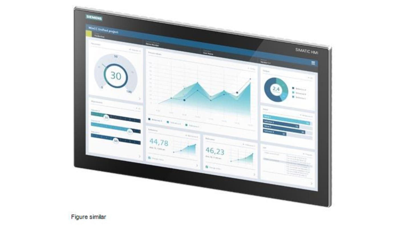 Pannello HMI Siemens 6AV2128-3XB06-0AX1, 21,5", risoluzione 1920x1080, interfaccia PROFINET, grado di protezione IP65.