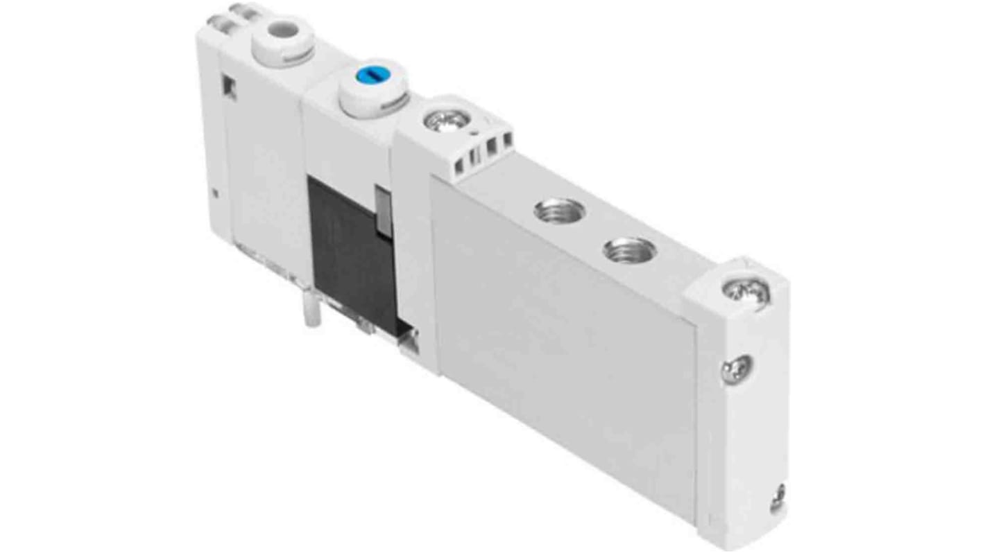 Elettrovalvola a solenoide Festo VUVG, dimensione 14 mm, azionamento elettrico, montaggio manifold, pressione 0,9-8 bar.