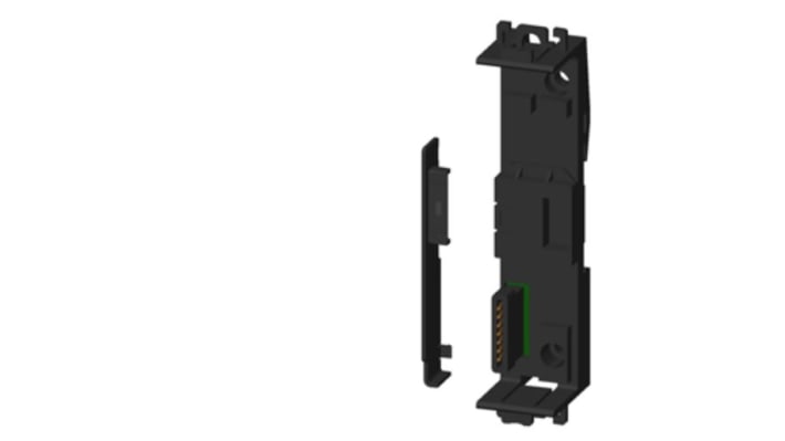Adattatore di montaggio Siemens 3ZY1212-2DA00 per relè di sicurezza 3SK1, dimensioni 22,5 mm x 11,6 mm, montaggio su guida.